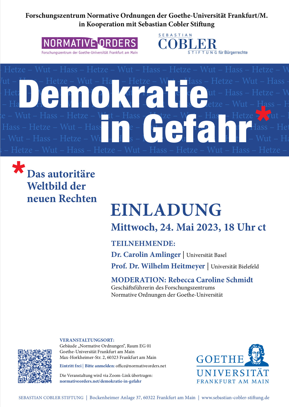 Podiumsgespräch: Demokratie in Gefahr